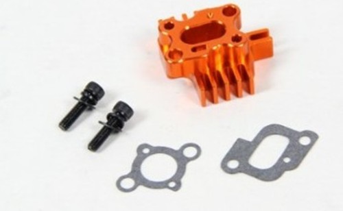 CNC orange aluminum intake spacer