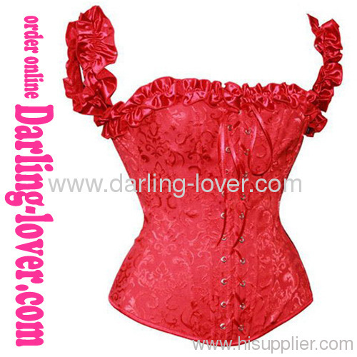 Red Lace-up Front Corset