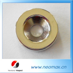 Sintered neodymium magnets with countersunk