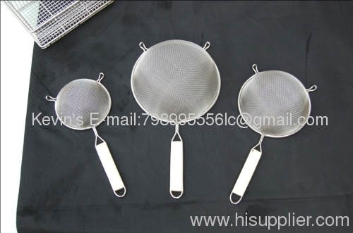 (Steel galvanzied&double mesh layers)Wire Mesh Strainer/