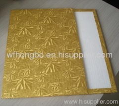 Oblong Gold Foil Corrugated Cake Boards