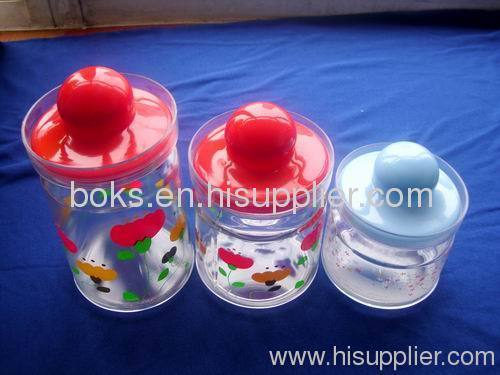 durable plastic canister with lids