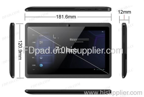 7 inch A13 android 4.0 1.2GHz RAM 512MB tablet pc Q88