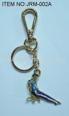 Metal key chain with colorful painting