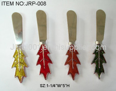 Metal tableware with colorful epoxy