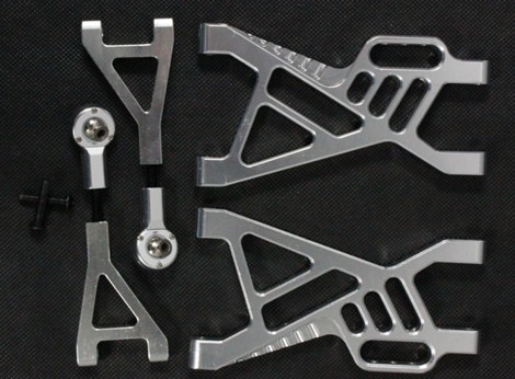 Silver CNC aluminum rear suspension arm kit