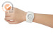 Pop white Silicone Watch with Rubber Brand & Digital watch