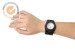 Promo Colorful Silicone & Rubber Slap Watch in black