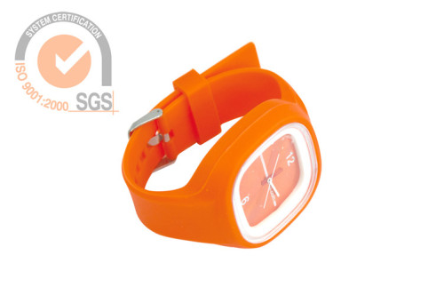 Promo Colorful Silicone & Rubber Sport Watches in orange