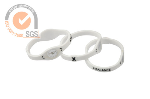 Promo Slicone & Rubber wrist Brank in White with printed