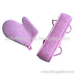 pink bath cleaning sponge group