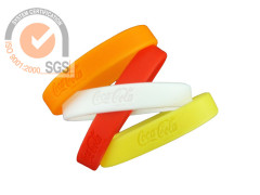 Coca cola Silicone Wrist Brand with embossed logo