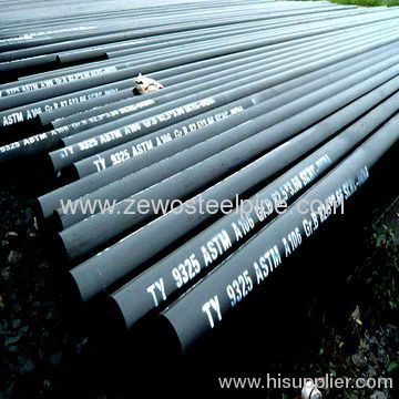 hot rolled seamless steel pipe with plastic cap and black paint