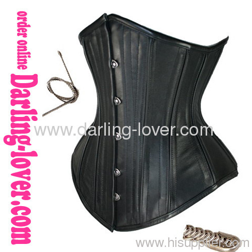 Sexy Leather All Steel Boned Underbust Corset