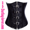 Sexy Leather Zipper Underbust Corset