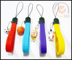 Sport Color Silicone & Rubber phone strap in Colorful