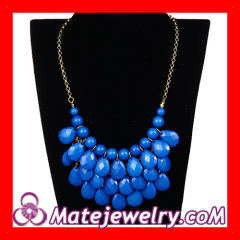 Short Gold Chain Red Teardrop Beaded Statement Collar Necklace Wholesale
