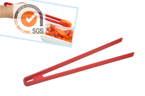 100% Food Grade Silicone Kitchen Tools Food Tong in Red