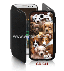 Dogs picture Samsung Galaxy Grand DUOS(i9082) 3d case with cover,pc case rubber coated,with 3d picture