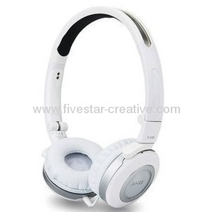 AKG K430 On-Ear Stereo Headphones with Volume Control--White