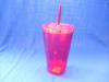 double wall plastic straw cups
