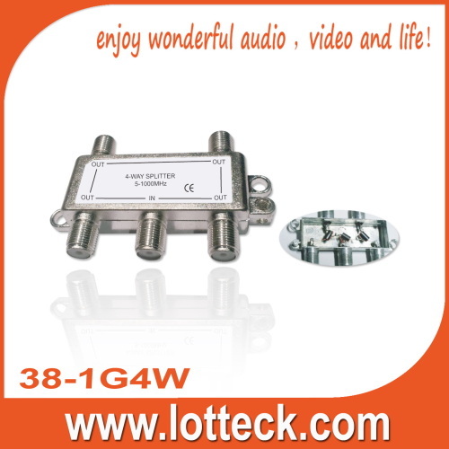 5-1000MHZ High Quality 1 in 4 out 4-way splitter