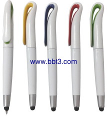 Promotional stylus ballpen with swan shape clip