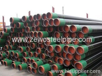 hot rolled seamless steel pipe with plastic cap and black paint