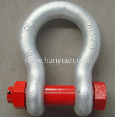 bolt type safety anchor shackle