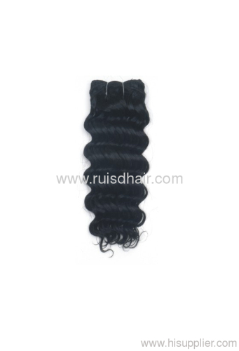 Deep wave, machine made hair weft