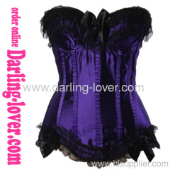 New Sexy Purple Overbust Corset