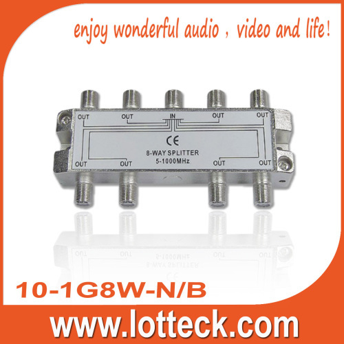 LOTTECK 10-1G8W-N/B 8-WAY SPLITTER