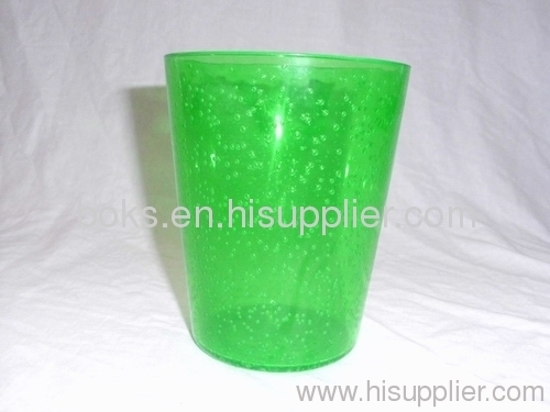 green transparent custom plastic water cups