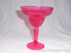 red fashionable plastic martini cups