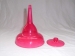 red fashionable plastic martini cups