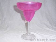 pink plastic martini cups