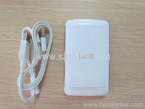 Portable power bank with 3000mA capacity