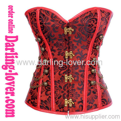 New Exclusive Sexy Red Leather Corset