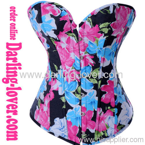 Fashion Flower Overbust Corset