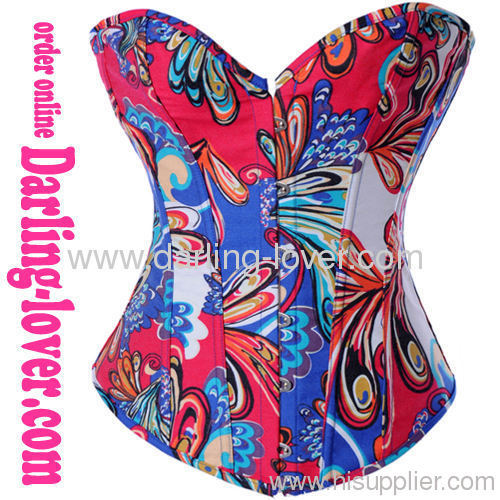 New Big Yellow Print Mini Corset