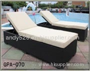 PE Rattan Chaise lounge