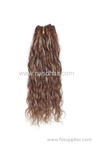 100% Brazilian Machine Made Curl Human Hair Weft