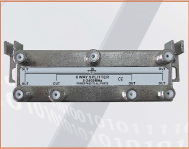 CE approved 1 in 6 OUT 6-WAY SPLITTER