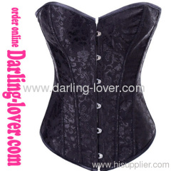 New Sexy Jacquard Black Corset