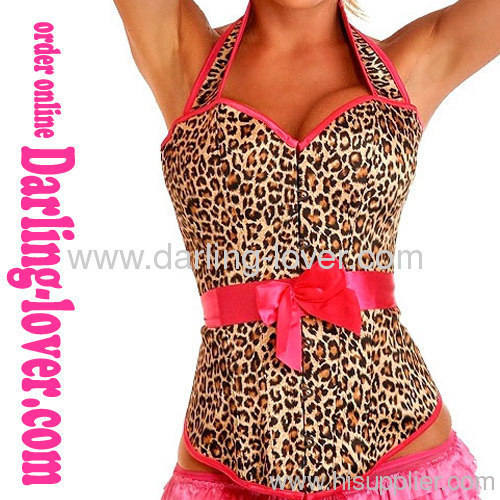 New Leopard Sexy Strip Corset