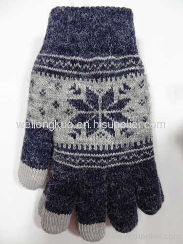 touch screen gloves man snowflake