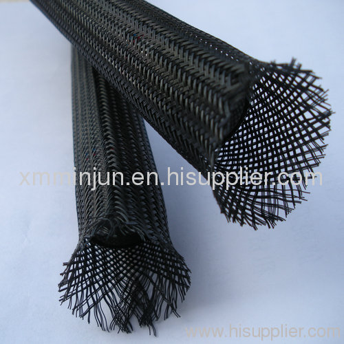 Clean cut expandable braided sleeving