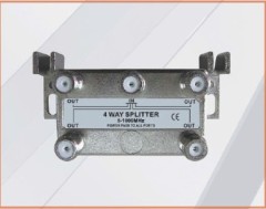 CE APPROVED 7.3-8.2 dB Insertion L 1 IN 4 OUT 4-WAY SPLITTER