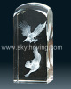 crystal animal 3D laser, crystal engraving