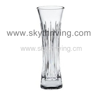 glass flower vase, crystal vase